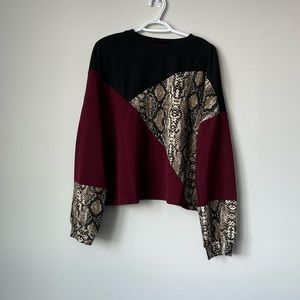 NEW SHEIN | SNAKE PRINT LONG SLEEVE